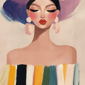 La Dolce Vita, colourful portrait by Carla Van Iersel