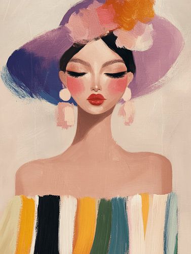 La Dolce Vita, colourful portrait by Carla Van Iersel