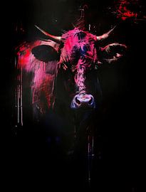 Painting Neon Bull by Art Whims