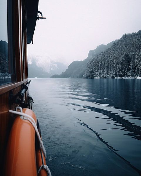Liefde voor esthetisch uitzicht op het meer van fernlichtsicht