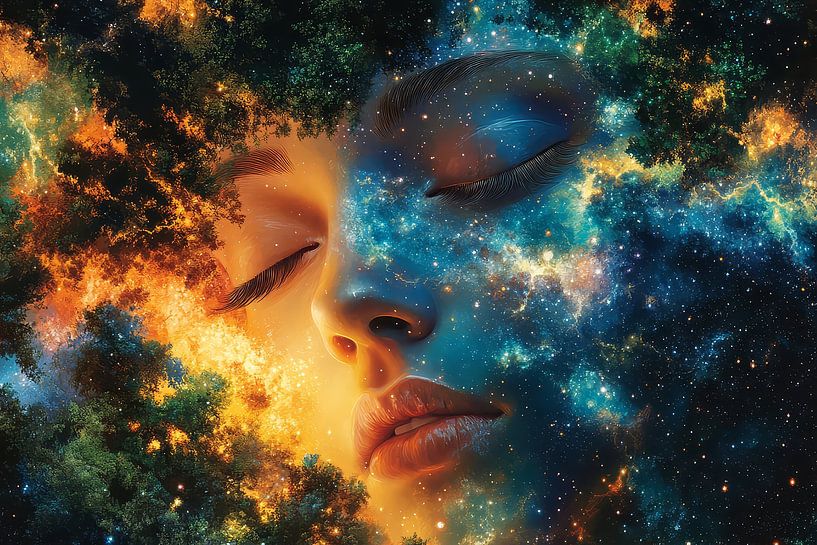 malerisch spirituelles kosmisches Porträt von Egon Zitter