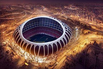 Illustratie van het wereldkampioenschap voetbal in Qatar 2022 03 van Animaflora PicsStock