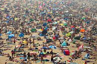 Menschenmassen am Strand von Scheveningen von Merijn van der Vliet Miniaturansicht