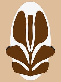 Minimalist illustration vintage flower by Amber