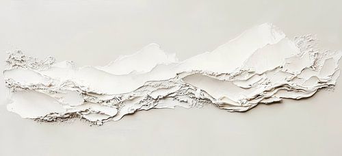 Chaîne de montagnes abstraite en couches subtiles de blanc et d'ombre