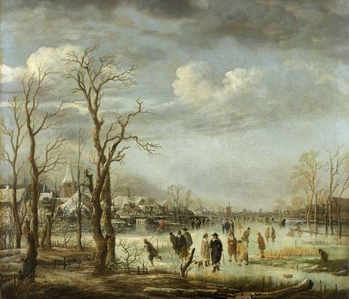 Riviergezicht bij winter