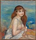 Pierre-Auguste Renoir. Badende vrouw, 1872 van 1000 Schilderijen thumbnail