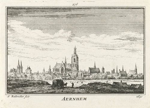 Abraham Rademaker, Gezicht op Arnhem, 1630
