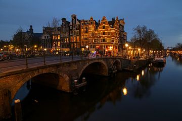 Amsterdam Prinsengracht en Brouwersgracht van FotoBob