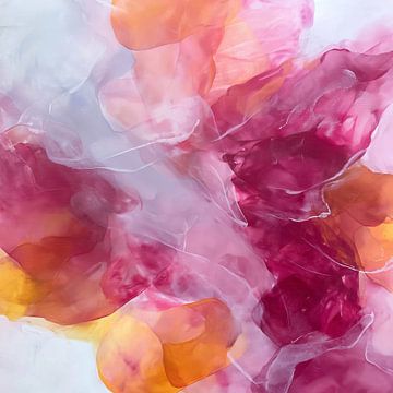 Flight in raspberry light