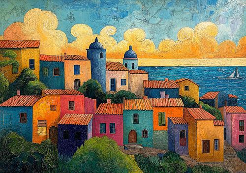 Matisse inspired sea Mediterranean Fauvism