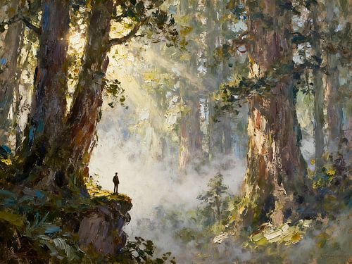 Ochtendmist in het bos