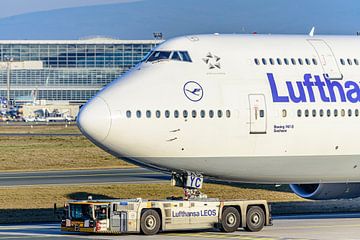Close-up Lufthansa Boeing 747-8 