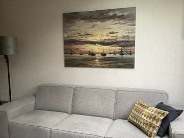 Klantfoto: Zonsondergang in Scheveningen, Hendrik Willem Mesdag