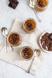 Pots de crème au caramel sur Nina van der Kleij