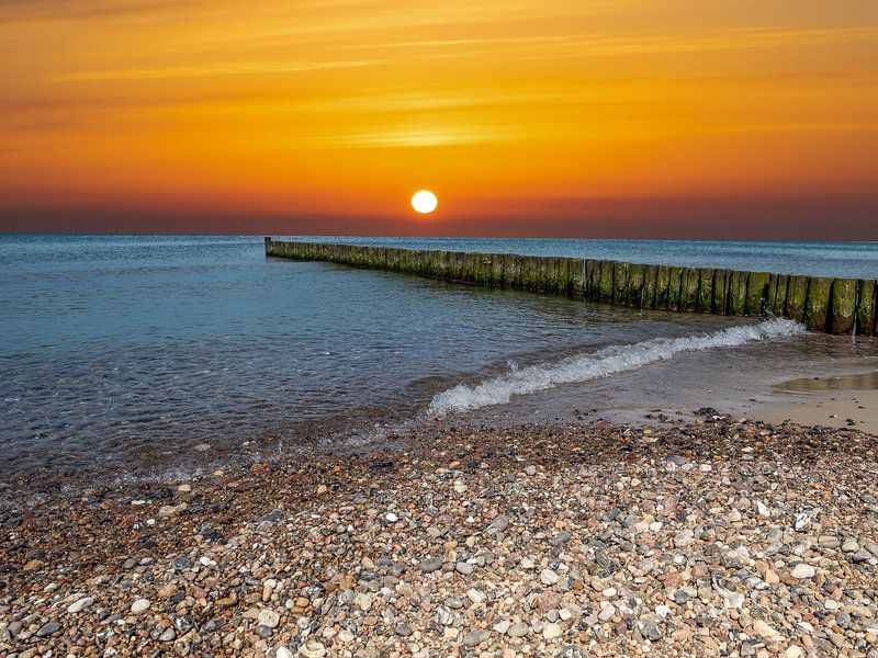 Buhne in the sunrise at the Baltic Sea by Animaflora PicsStock