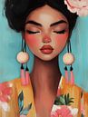 Colourful modern portrait by Carla Van Iersel thumbnail