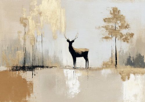 Deer in the Golden Forest: Minimalist
