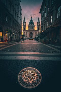 St. Stephen's Basiliek, Boedapest. Een kerk in Hongarije in de ochtend in de hoofdstad van Fotos by Jan Wehnert