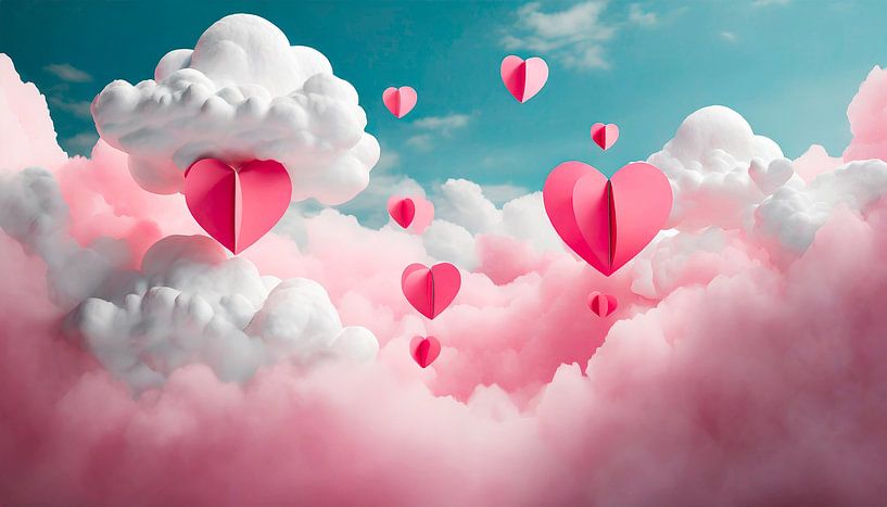 Clouds with hearts by Mustafa Kurnaz
