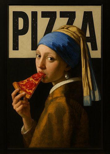 Meisje met de pizzaplak