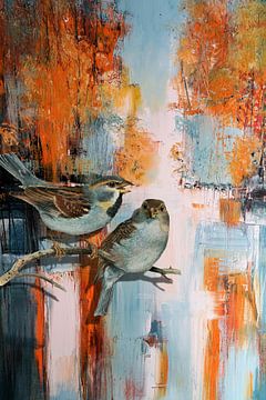 Birds at the Lake by Marja van den Hurk