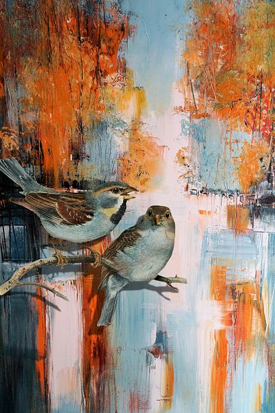 Birds at the Lake van Marja van den Hurk