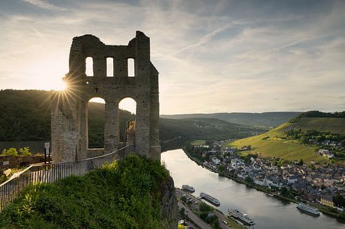 Kasteelruïne Grevenburg, Traben Trarbach, Moezel, Duitsland