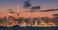 Sunset Auckland, Neuseeland von Henk Meijer Photography Miniaturansicht