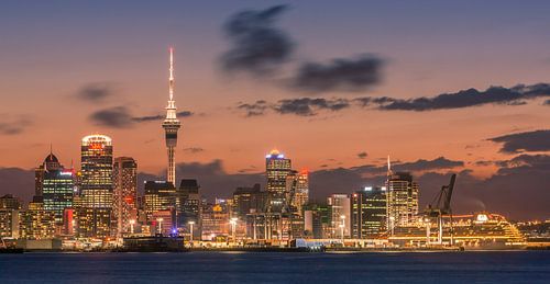 Sunset Auckland, Neuseeland von Henk Meijer Photography