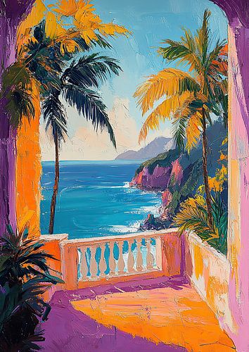 Op Matisse geïnspireerd Mediterraan Zeezicht Zee Fauvisme