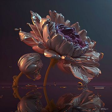 fleurs avec de l'eau sur Gelissen Artworks