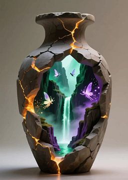 Modern Surreal Vase Artwork for Creative Interior Spaces