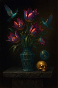Stilleben Tulipa Vanitas