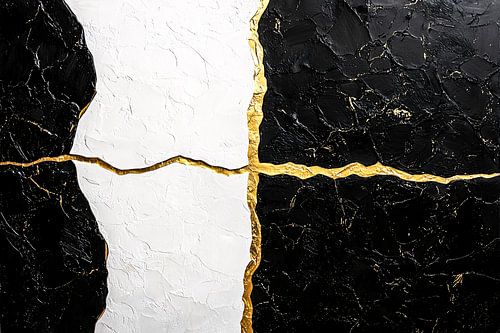 Abstract zwart-wit met goud