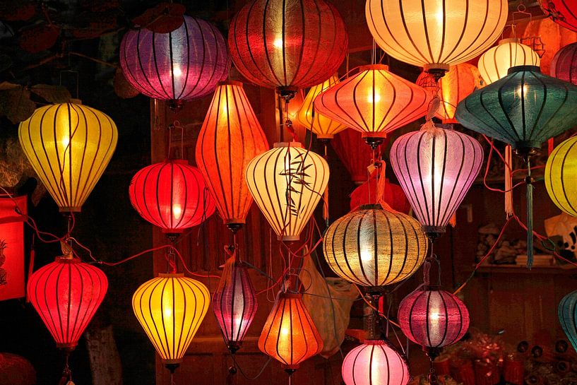 colorful lanterns in Hoi An, Vietnam by Peter Schickert