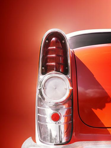 Amerikaanse klassieke auto Speciaal 1955 Achteraan abstract