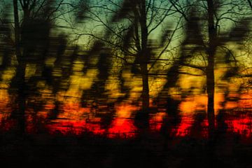 Zonsondergang Parelmoer Lucht | Natuurfotografie van Nanda Bussers