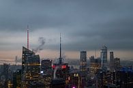 New York skyline from the top of  the Rock (Rockefeller Center)night  view in Winter with clouds in  by Mohamed Abdelrazek thumbnail