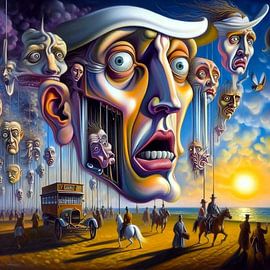 The mudflats Salvador Dali style 4 by Yvonne van Huizen