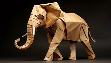 Origami elephant panorama by The Xclusive Art