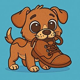Shoe candy: The naughty puppy by Jose Lok