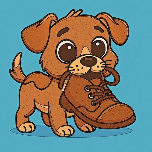 Bonbons à la chaussure : Le chiot coquin