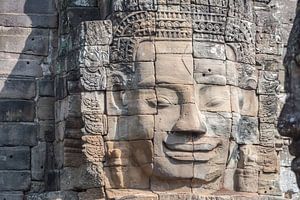 Gesicht von Buddha im Bayon Tempel, Kambodscha