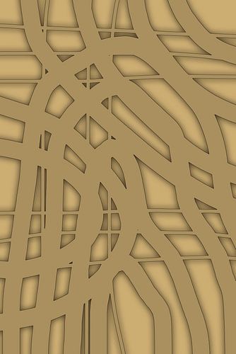 ABSTRACT GOUDKLEURIG RELIËF - PUUR 1