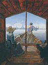 Carl Gustav Carus.Schifffahrt auf der Elbe von 1000 Schilderijen Miniaturansicht