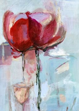 Tulpen abstract van Mieke Daenen