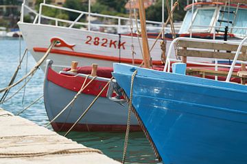 Fishing boats in Krk harbor by Heiko Kueverling