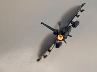 Dutch F16 during Airpowerdemo at the Air Force Days pulls some vape along on the wings.
