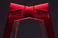 Le Willemsbrug à Rotterdam dans la nuit en détail par MS Fotografie | Marc van der Stelt Aperçu